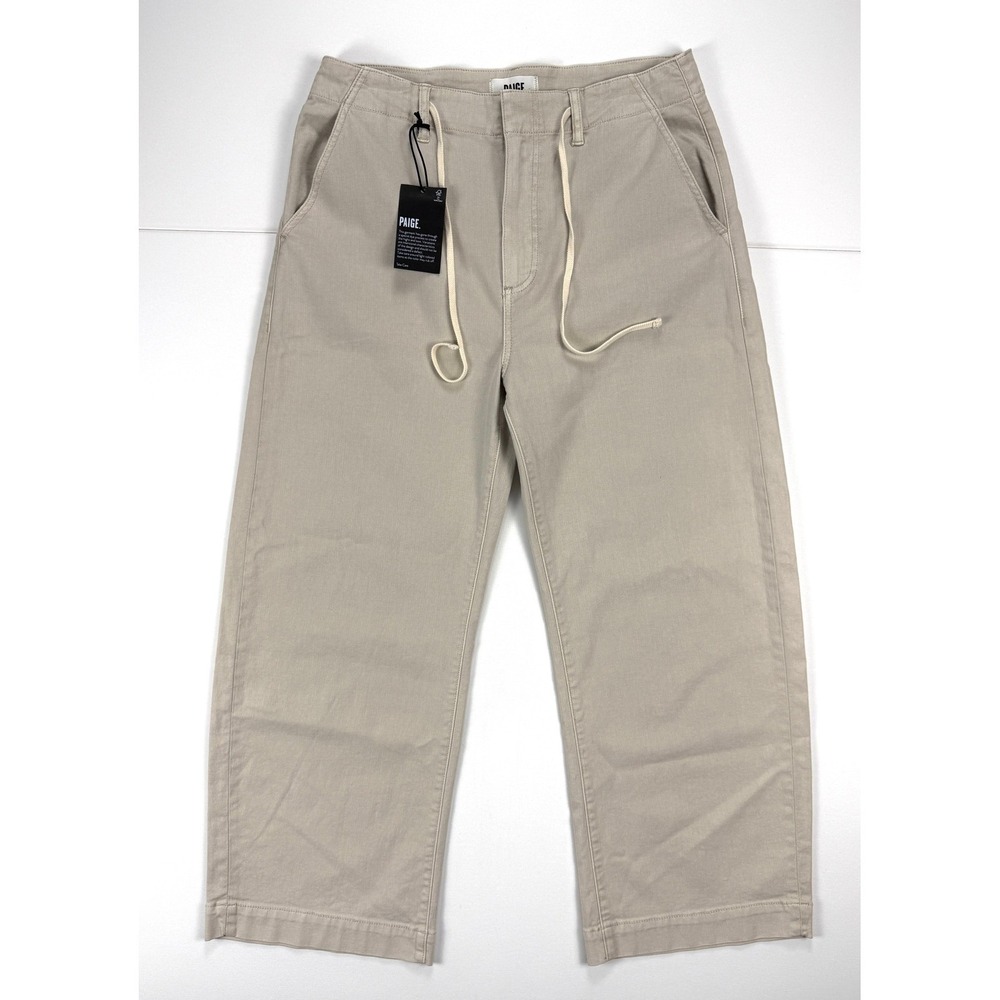 NWT $239 PAIGE Arellia Ankle Barrel Leg Pants Women 31 Vintage Pumice Stone 1987